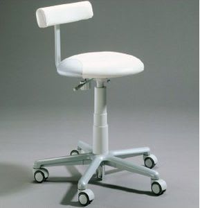 Medical stool / on casters / height-adjustable / with backrest MEDICAL
