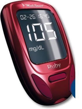 Blood glucose meter with USB port Ruby Lobeck Medical AG