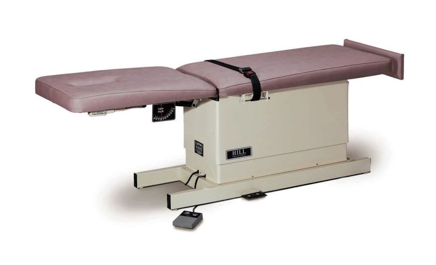 Electrical examination table / height-adjustable / 2-section Hill Rath Hill Laboratories