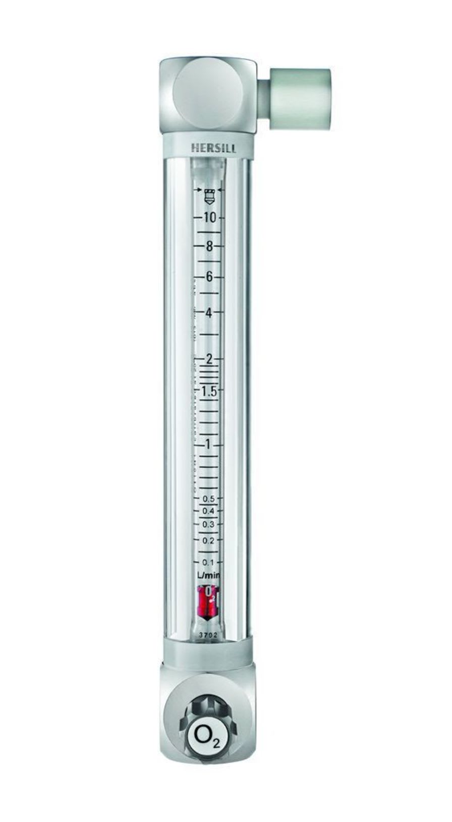 Oxygen flowmeter / variable-area / plug-in type H-1 HERSILL