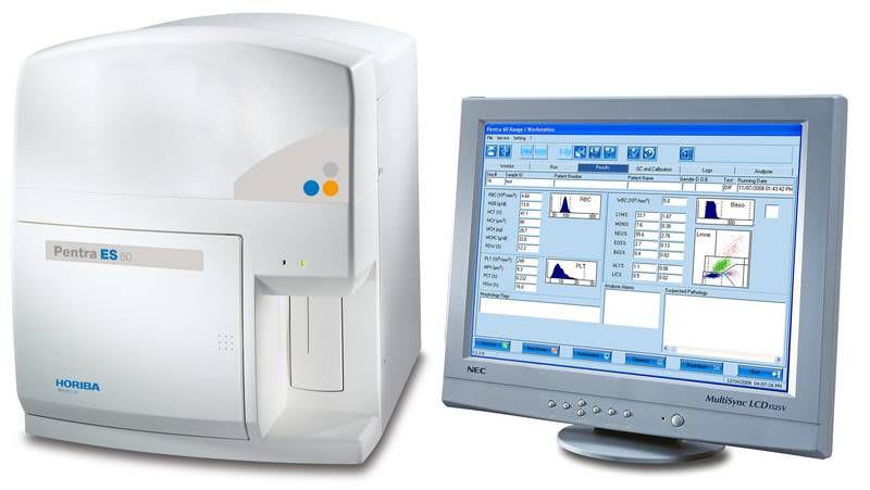 Automatic hematology analyzer / leukocyte distribution / 26-parameter / compact 60 tests/h | Pentra ES 60 HORIBA Medical