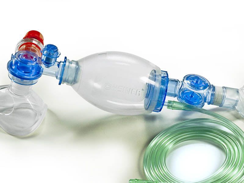 Pediatric manual resuscitator / with pop-off and PEEP valves / reusable 550 ml, 5 - 20 cmH2O | 60212 Hsiner