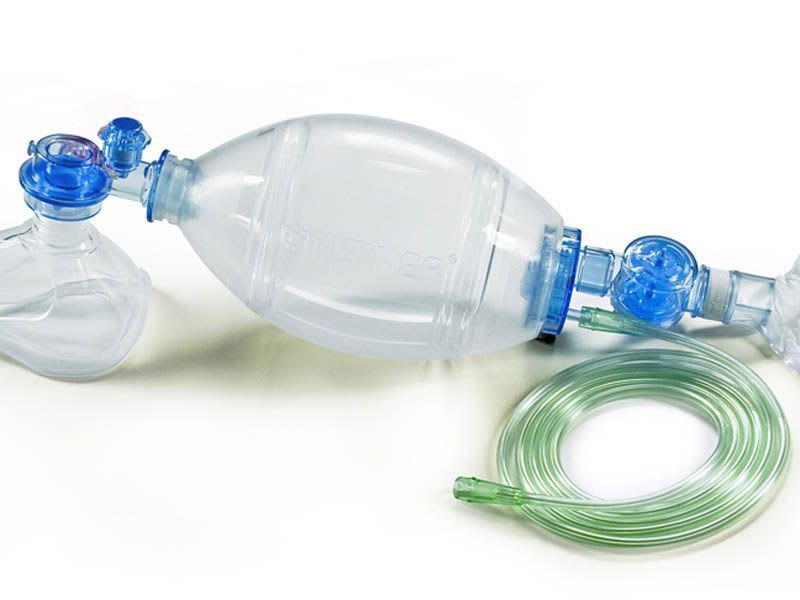 Adult manual resuscitator / with pop-off valve / reusable 1500 ml, 60 cmH2O | 60201 Hsiner