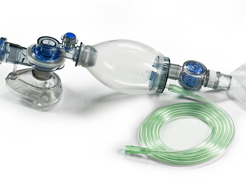 Pediatric manual resuscitator / with pop-off and PEEP valves / reusable 550 ml, 5 - 20 cmH2O | 60308 Hsiner