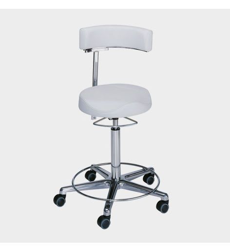 Medical stool / height-adjustable / on casters / with backrest 4155305, 3045005 GREINER GmbH