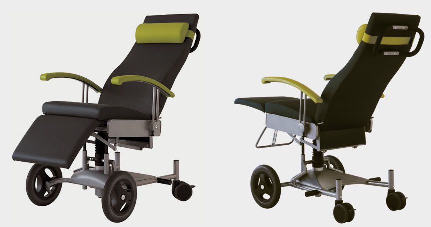 Patient transfer chair with adjustable backrest carryLine MOBIL HV GREINER GmbH