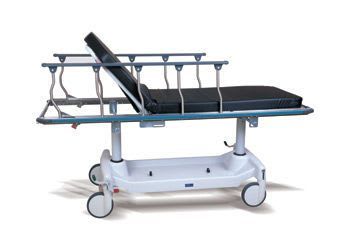 Transport stretcher trolley / pneumatic / 2-section Horizon® Hausted Patient Handling Systems