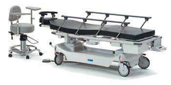 Transport stretcher trolley / height-adjustable / electrical / 2-section Horizon® 5E8 Hausted Patient Handling Systems