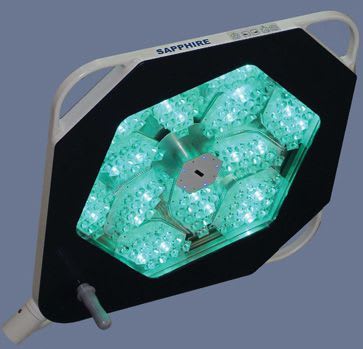 LED surgical light / ceiling-mounted / 1-arm 160000 LUX | SAPPHIRE Gubbemed