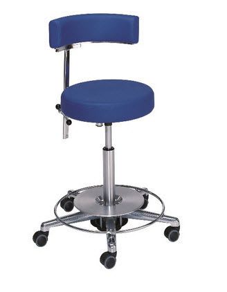 Medical stool / height-adjustable / on casters / with backrest 3 Heinemann Medizintechnik