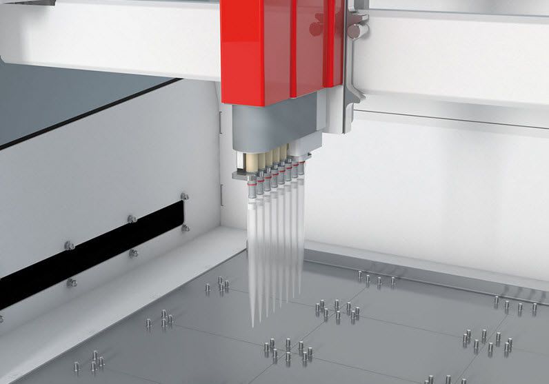 Laboratory liquid handling robotic workstation GeneTheatre Analytik Jena