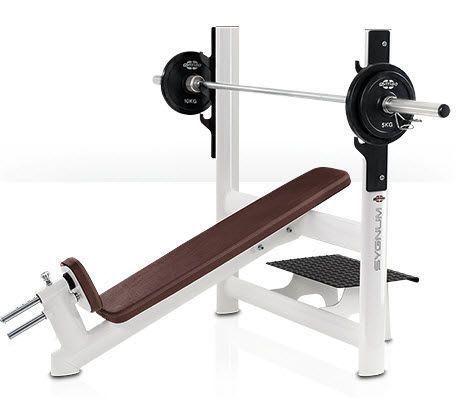 Weight training bench (weight training) / traditional / inclined / with barbell rack 00004009 gym80 International