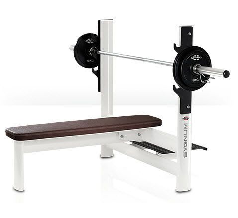 Weight training bench (weight training) / traditional / flat / with barbell rack 00004008 gym80 International