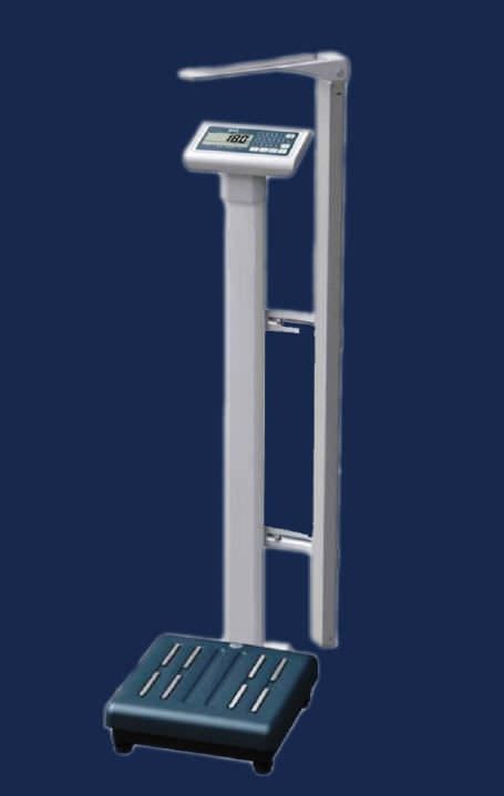 Electronic patient weighing scale / column type / with BMI calculation / with height rod 250 Kg | BMI 008 HARDIK MEDI-TECH