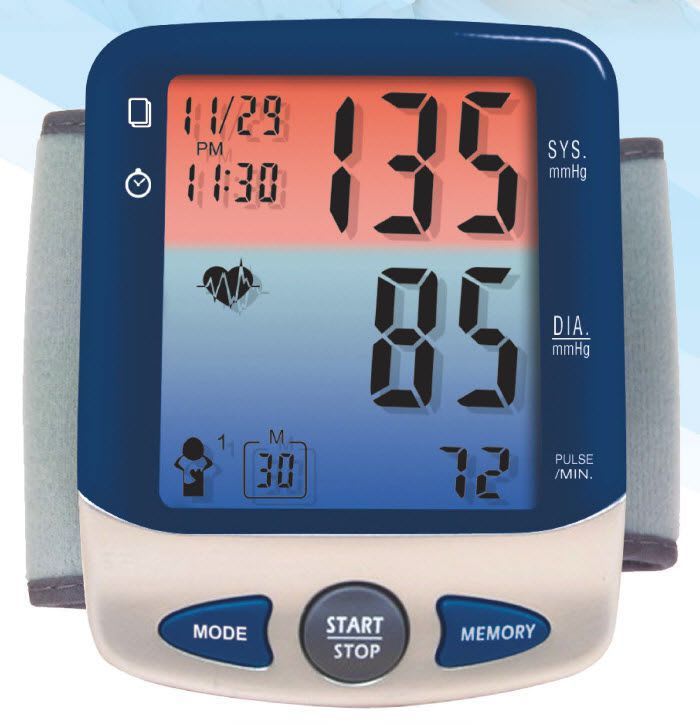 Automatic blood pressure monitor / electronic / wrist 0 - 300 mmHg, 40 - 199 bpm | HL168KS HEALTH & LIFE