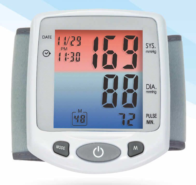 Automatic blood pressure monitor / electronic / wrist 0 - 300 mmHg, 40 - 199 bpm | HL168JS HEALTH & LIFE