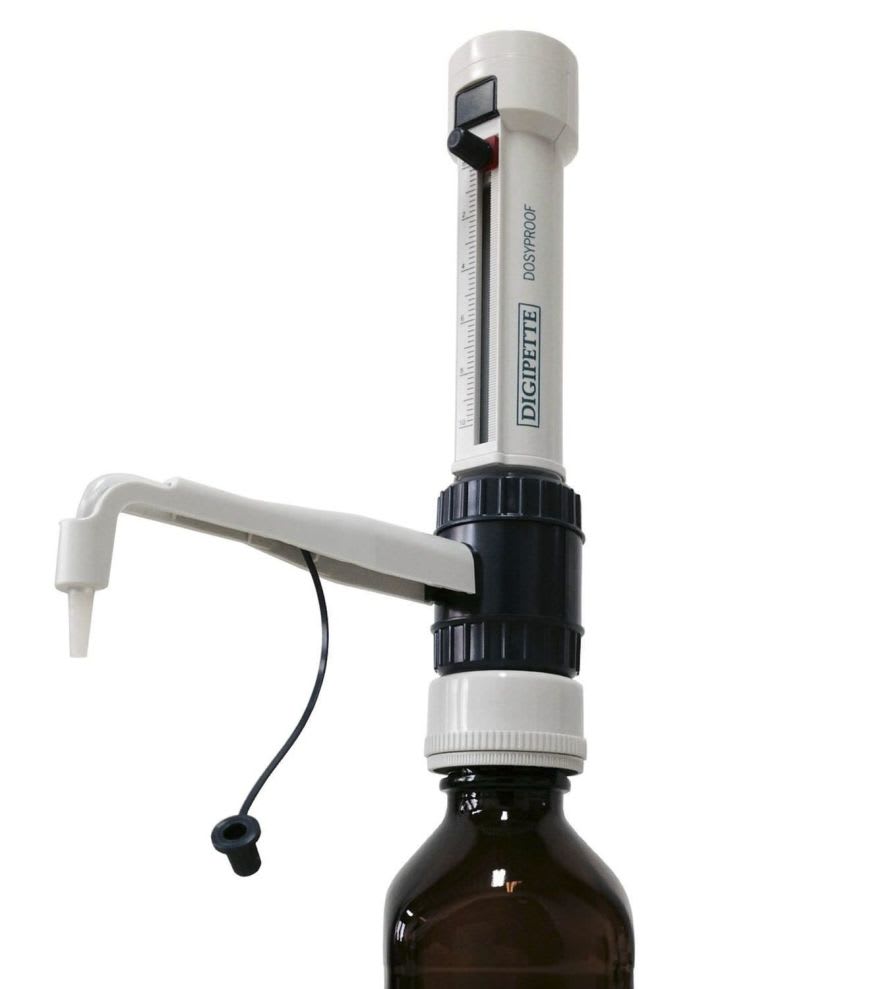 Laboratory bottle-top dispenser 0.5 - 5 mL | Dosyproof Auxilab S.L.