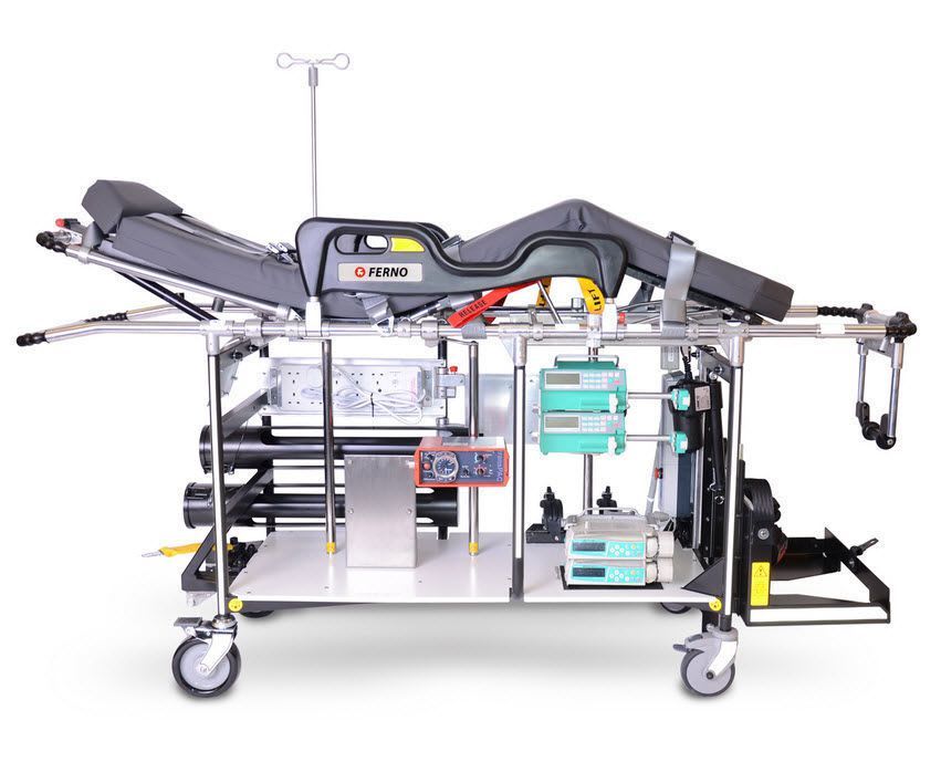 Intensive care stretcher trolley / pneumatic / 4-section 181 kg | CCT BP Ferno (UK) Limited