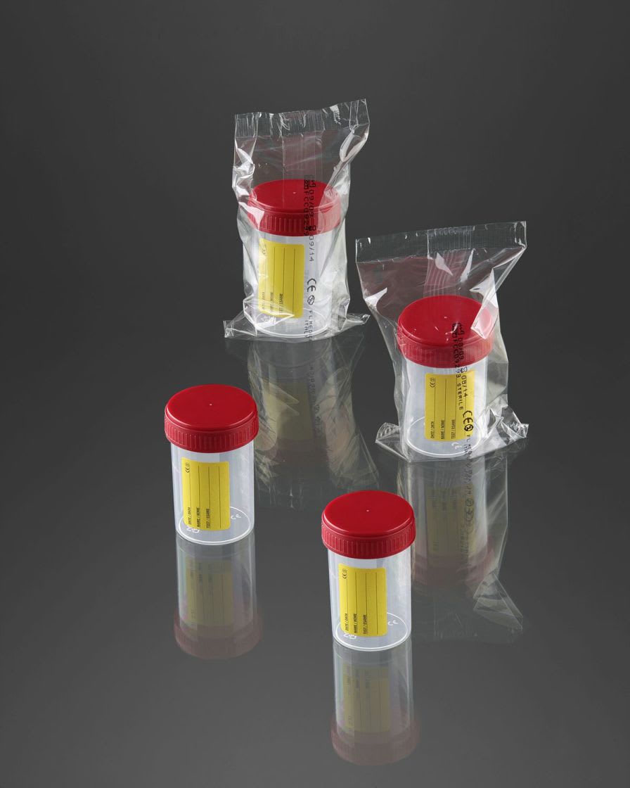 24-h urine sample container 60 mL | 25182E, 25186E F.L. Medical