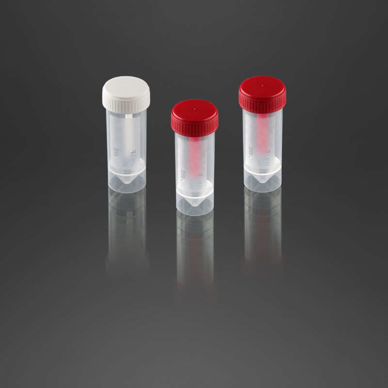 Feces sample container / with screw cap 30 mL | 25133, 25136 F.L. Medical