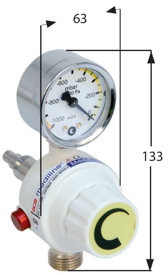 Vacuum regulator 70 L/min | Medievac+ GCE