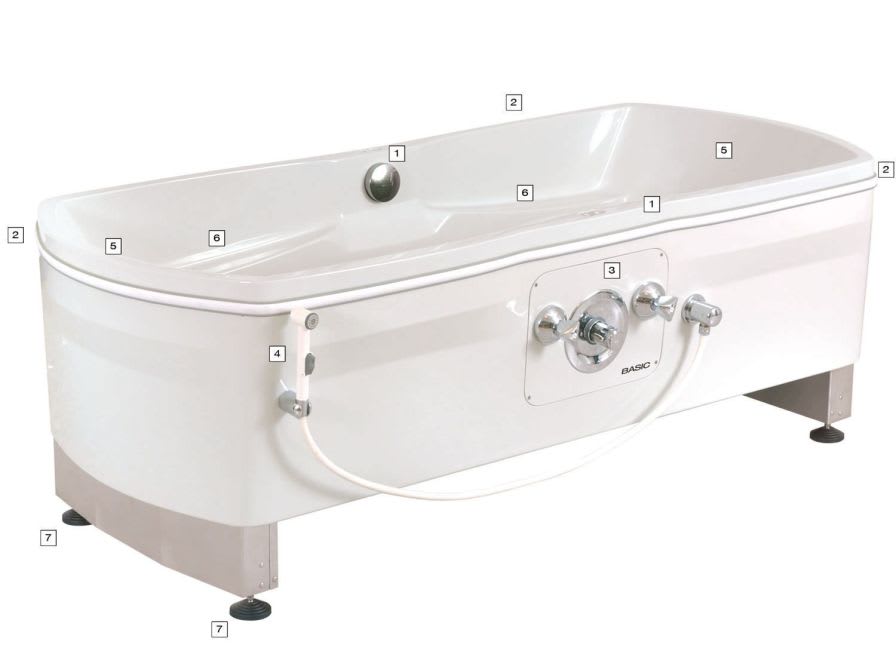 Electrical medical bathtub / height-adjustable BASIC Georg Krämer Ges