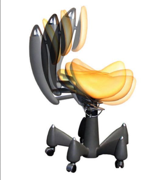 Dental stool / on casters / height-adjustable / with backrest PLUTO GALBIATI