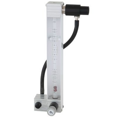 Oxygen flowmeter / air / variable-area / rail-mounted Mix 1 Foures SAS