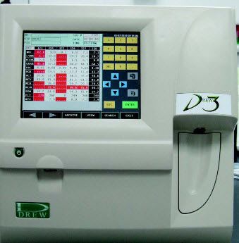 Automatic hematology analyzer / leukocyte distribution 60 tests/h | Drew-3 erba diagnostics Mannheim