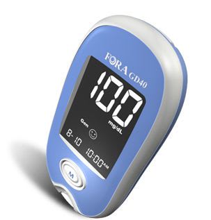 Wireless blood glucose meter 10 - 600 mg/dL | Comfort Pro GD40 Foracare Suisse