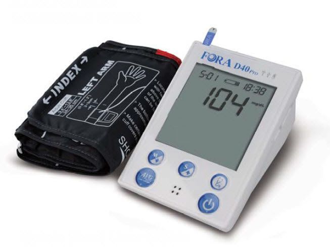Automatic blood pressure monitor / electronic / arm / with blood glucose meter DUO ultima D40 Pro Foracare Suisse