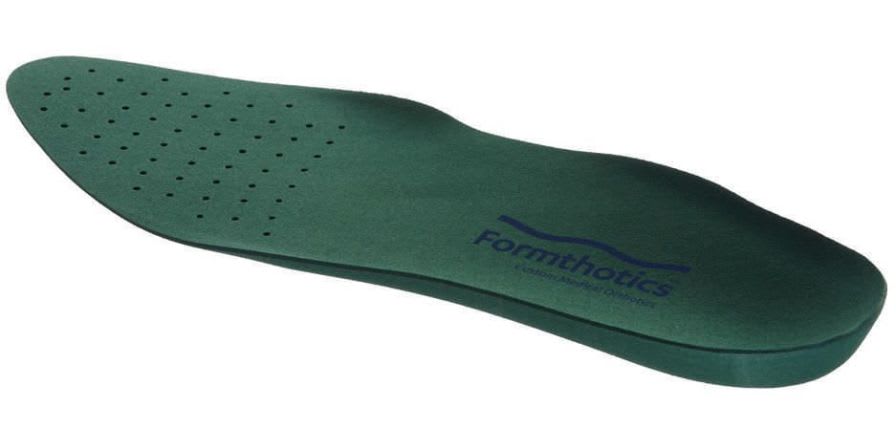 Orthopedic insoles with heel pad Low Volume Single Medium Formthotics™ perforated Foot Science International