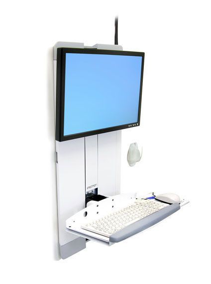 Medical computer workstation / height-adjustable / wall-mounted StyleView® 60-593-216 ergotron