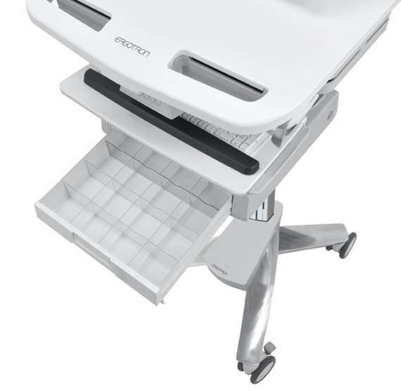 Medicine distribution computer cart / with drawer / height-adjustable / medical StyleView® SV43-1310-0 ergotron