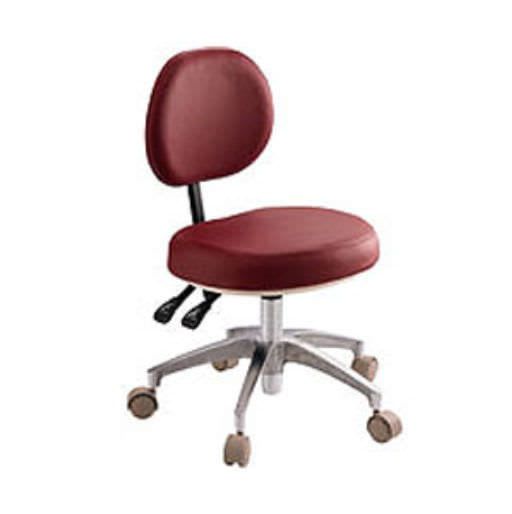 Dental stool / height-adjustable / on casters / with backrest DELUXE Flight Dental Systems