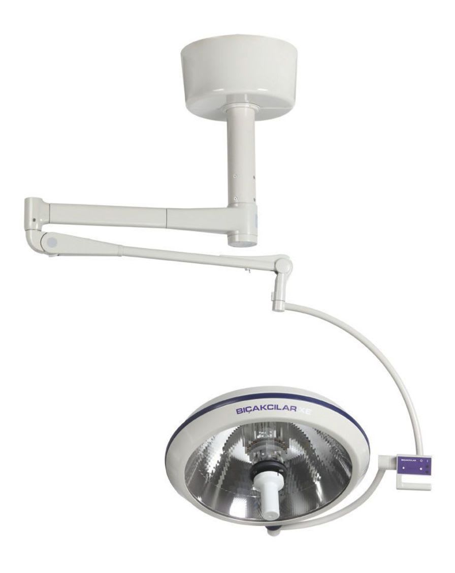 Halogen surgical light / ceiling-mounted / 1-arm 160000 Lux | Luxline 1700 Bicakcilar