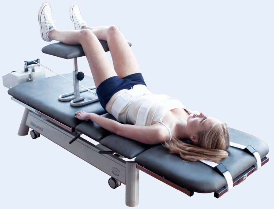 Lumbar and cervical traction table Manumed Enraf-Nonius