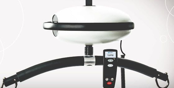 Ceiling-mounted patient lift / electrical 200 - 275 kg | Luna IPx4 Ergolet