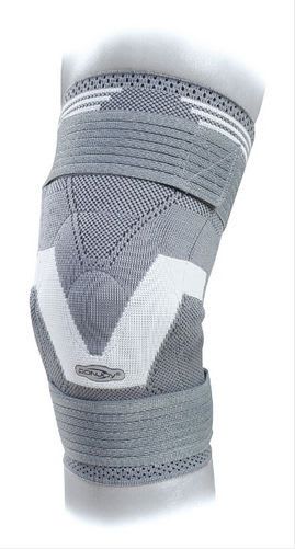 Knee sleeve (orthopedic immobilization) / with flexible stays / with patellar buttress Aligua™ Elastic Hinged Knee DonJoy