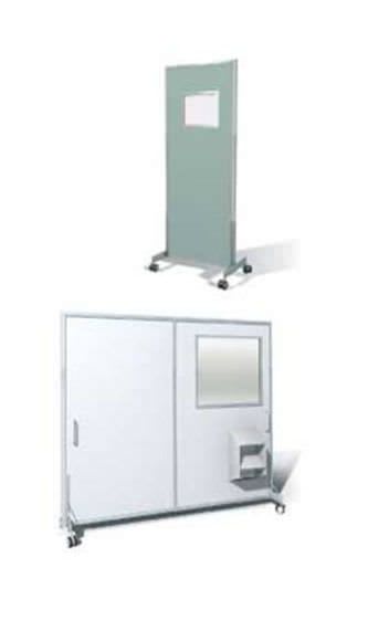 X-ray radiation protective shield / mobile / with window envirotect