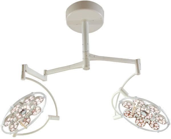 LED surgical light / ceiling-mounted / 2-arm 160 000 lux | EMALED 560, EMALED 560/560 EMA-LED