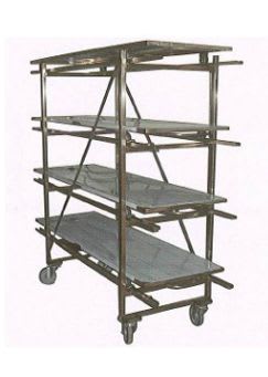 Mortuary storage shelving unit / 3-shelf EIHF