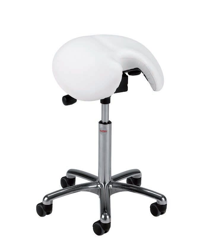 Medical stool / height-adjustable / on casters / saddle seat CL Jolly Global Stole