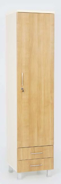 Locker room cabinet / for healthcare facilities / 1-door / 2-drawer 9011910x series Dolsan Medical Equipment Industry