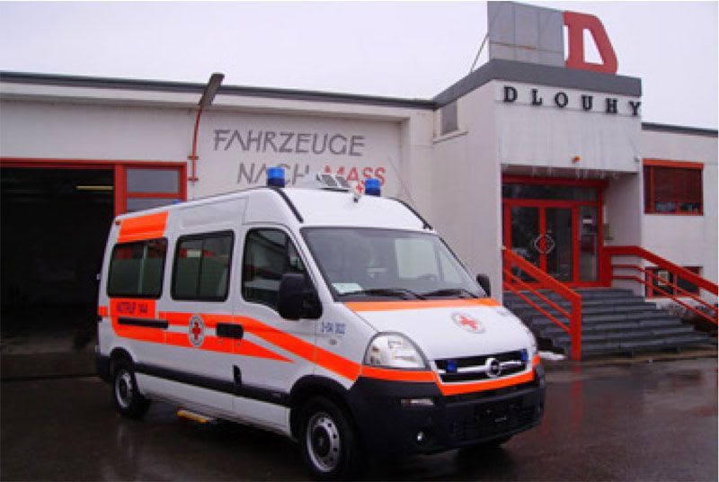 Transport medical ambulance / van Opel Movano Dlouhy , Fahrzeugbau