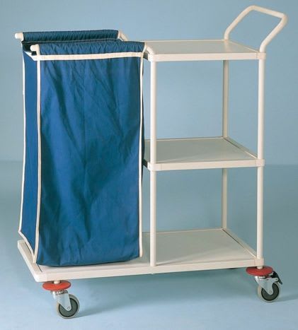Dirty linen trolley / clean linen / with shelf / 1-bag D-2572 Detaysan Madeni Esya