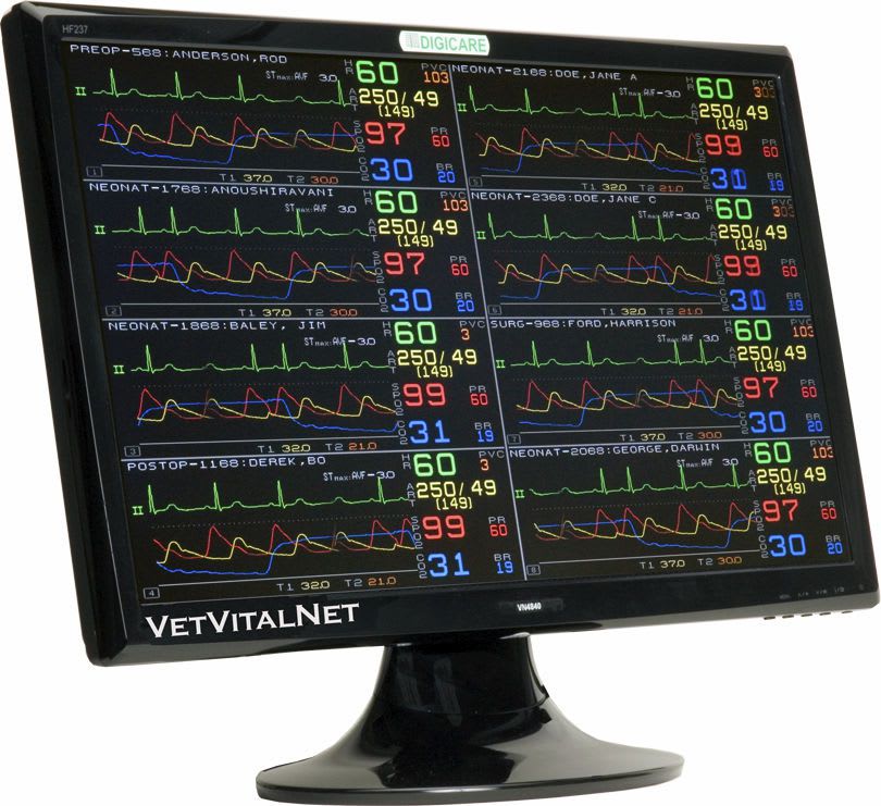 Veterinary central monitoring station VetVitalNet™ Digicare Biomedical Technology