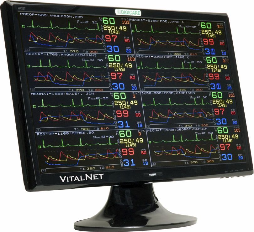 Patient central monitoring station VitalNet™ Digicare Biomedical Technology