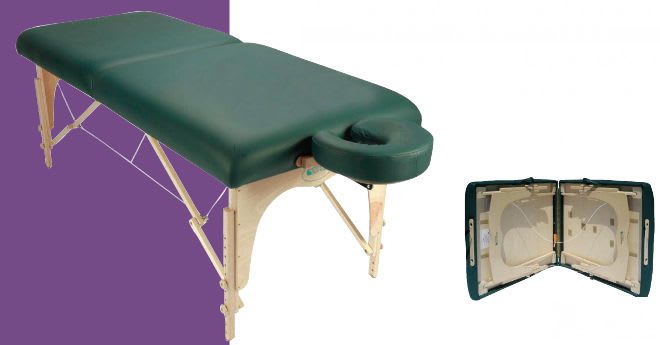 Manual massage table / height-adjustable / portable / folding Athena Lite Custom Craftworks