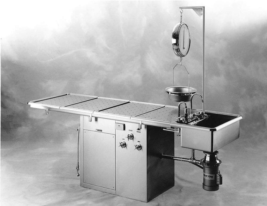 Autopsy table / with sink / with suction system DPV Deluxe CSI-Jewett